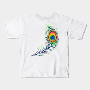 Peacock Feather Kids T-Shirt